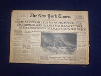 1944 AUG 15 NEW YORK TIMES - GERMANS THRASH AT JAWS OF TRAP IN FRANCE - NP 6609