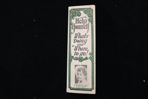 1928 HELP YOURSELF - WHAT'S DOING AND WHERE TO GO LISTINGS - K 1929