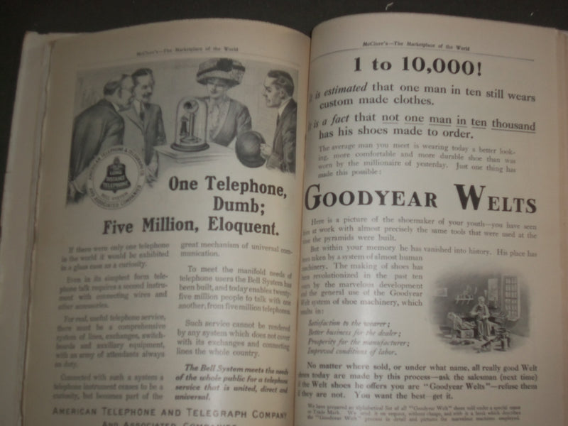 1910 SEPTEMBER MCCLURE'S MAGAZINE - STORIES, ILLUSTRATIONS & ADS - B 4601
