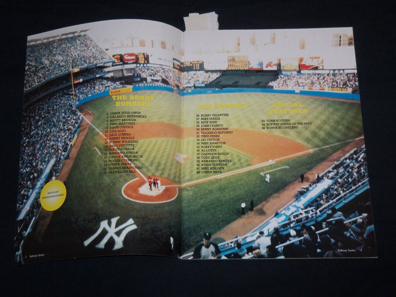 2001 METS - YANKEES SUBWAY SERIES MAGAZINE - DEREK JETER - MIKE PIAZZA - J 8697
