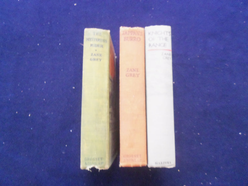 1921-1936 ZANE GREY NOVELS HARDCOVER BOOKS - LOT OF 3 - KD 8503