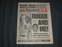 1998 SEPTEMBER 8 NEW YORK POST NEWSPAPER - MARK MCGWIRE HITS HR 61 - NP 4127
