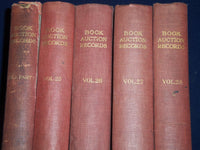 1902-1931 BOOK AUCTION RECORDS BOUND VOLUME LOT OF 5 - VOLUME 1 - KD 3136