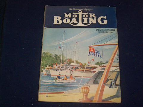 1955 FEBRUARY MOTOR BOATING MAGAZINE - THE YACHTSMEN'S MAGAZINE - B 6617