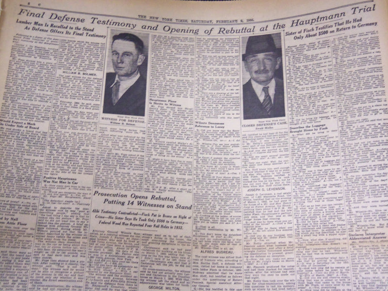1935 FEB 9 NEW YORK TIMES - FISCH TOOK HOME ONLY $500 SISTER SWEARS - NT 1917