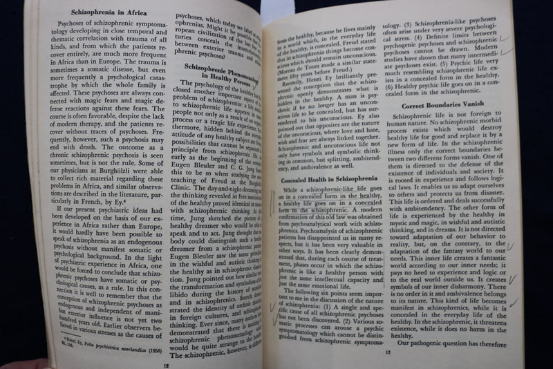 1966 CONCEPTION OF SCHIZOPHRENIA WITHIN THE LAST FIFTY YEARS AND TODAY - K 912