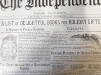 1888 DEC 6 THE INDEPENDENT MAGAZINE - 40TH ANNIVERSARY - GREAT ADS - NP 1513