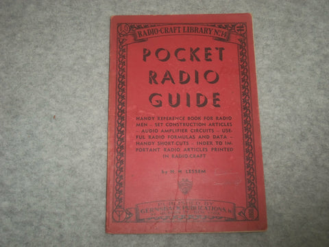 1936 POCKET RADIO GUIDE - N.H. LESSEM - J 6341