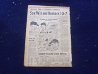 1958 JUNE 30 BOSTON RECORD AMERICAN NEWSPAPER-2 JETS RACE SUN IN RECORD- NP 6258