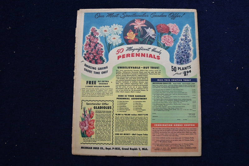 1954 MARCH 21 PARADE MAGAZINE - GARY COOPER COVER - E 22323