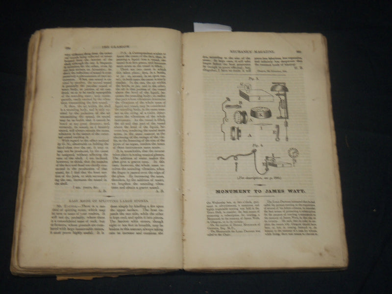 1824-1826 THE GLASGOW MECHANICS MAGAZINE VOLUME LOT OF 5 - JAMES WATT - KD 1960A