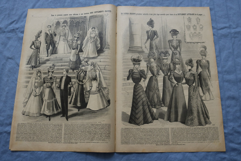 1898 MAR 27 LE PETIT ECHO DE LA MODE MAGAZINE- CHAPEAUX-PRIMES- FRENCH - NP 8667