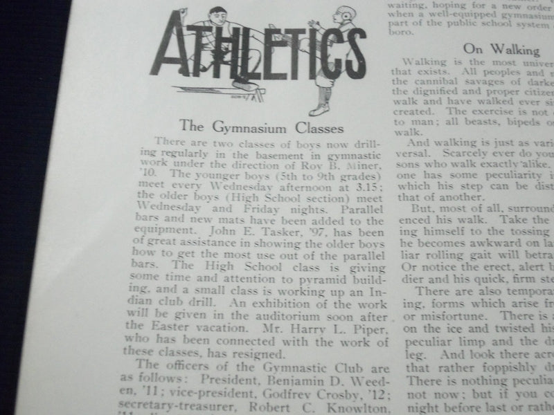 1911 THE DIAL BRATTLEBORO HIGH SCHOOL MAGAZINE LOT OF 6 - GREAT INFO. - O 2341