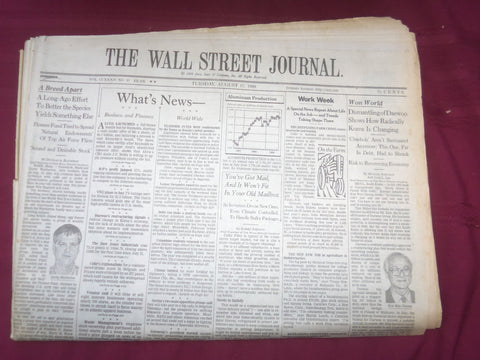 1999 AUG 17 THE WALL STREET JOURNAL -KOREA CHANGE, DISMANTLING OF DAEWOO- WJ 238