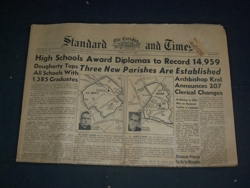 1965 JUN 4 THE CATHOLIC STANDARD AND TIMES NEWSPAPER-PARISHES ESTABLISHED-NP3390