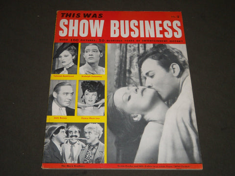 1956 THIS WAS SHOW BUSINESS MAGAZINE - GARBO & VALENTINO COVER - ST 4827