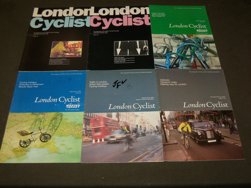 1990-1993 LONDON CYCLIST MAGAZINE LOT OF 14 ISSUES - O 3249