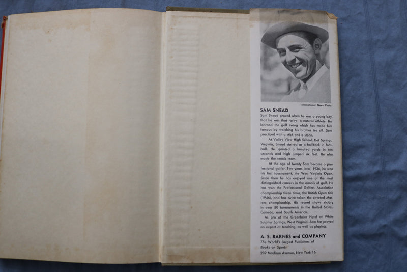 1953 SAM SNEAD'S NATURAL GOLF HARDCOVER BOOK BY - KD 9371