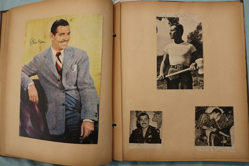 1940'S HOLLYWOOD STARS SCRAPBOOK - SHIRLEY TEMPLE - CLARK GABLE - E 26500