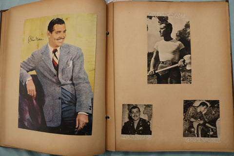 1940'S HOLLYWOOD STARS SCRAPBOOK - SHIRLEY TEMPLE - CLARK GABLE - E 26500