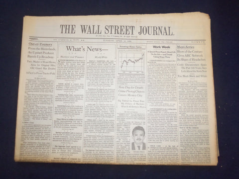 1998 APRIL 28 THE WALL STREET JOURNAL - OUT-OF-TOWNERS - MAXI-SERIES - WJ 118