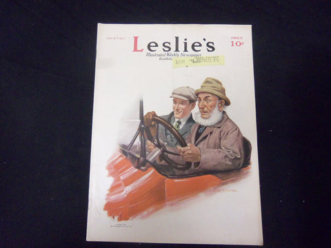 1917 JANUARY 18 LESLIE'S WEEKLY MAGAZINE - GREAT COVER, PHOTOS & ADS - ST 2135