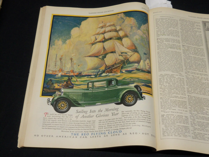 1928 JANUARY LADIES HOME JOURNAL MAGAZINE - BEAUTIFUL FRONT COVER - F 349