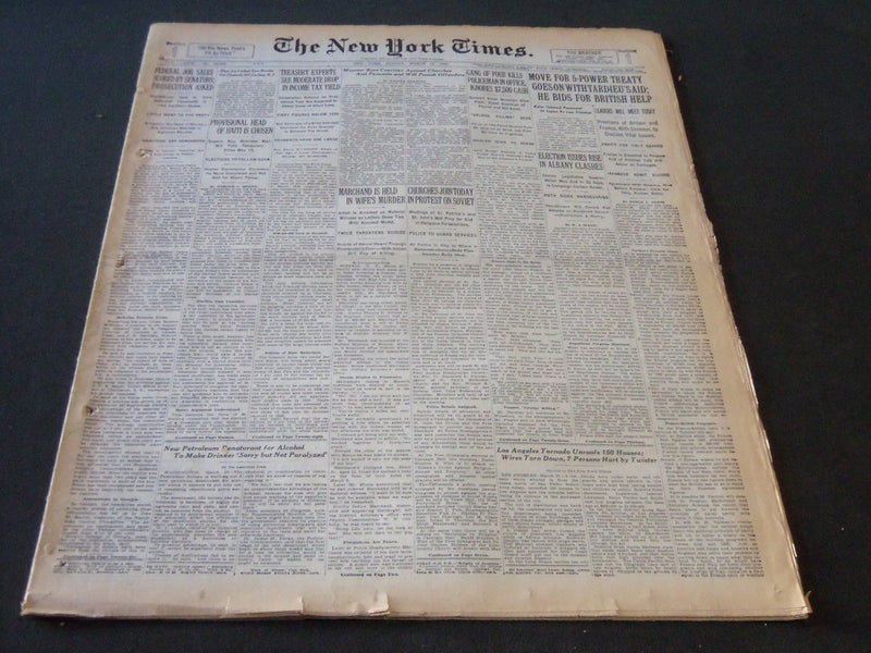 1930 MARCH 16 NEW YORK TIMES - GANG OF FOUR KILLS POLICEMAN IN OFFICE - NT 6339