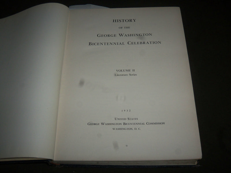 1932 HISTORY OF GEORGE WASHINGTON BICENTENNIAL CELEBRATION LOT OF 2 - KD 4544A