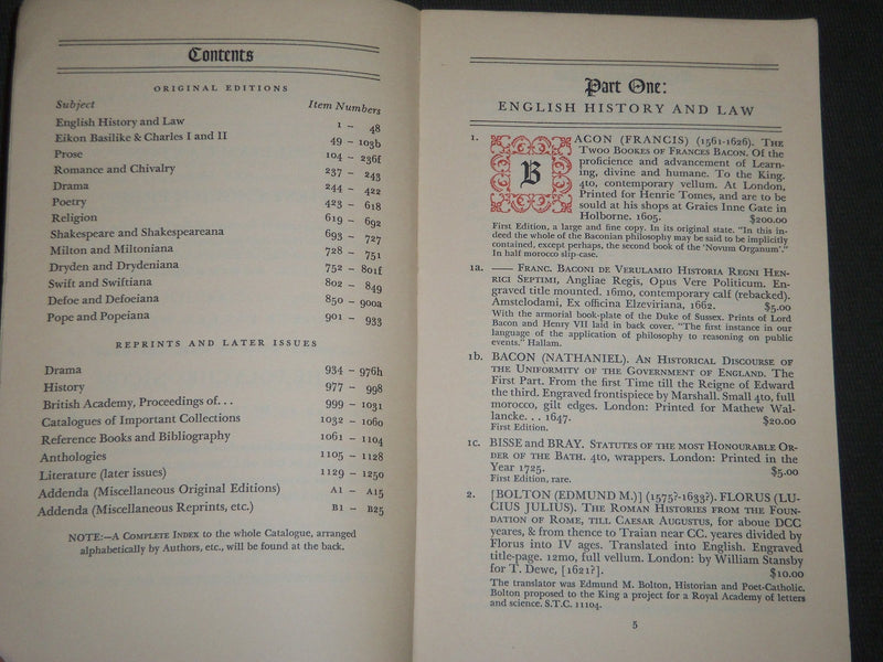 1940-1942 A CATALOGUE OF THE RENAISSANCE PART TWO LOT OF 3 - KD 2099U