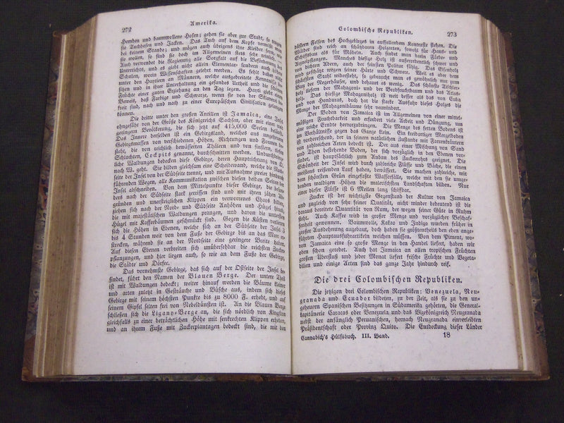 1838 HULFSBUCH BEIM UNTERRICHTE IN DER GEOGRAPHIE BY SANNABICH VOL #3 - KD 3674