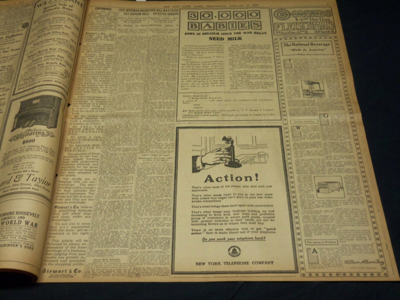 1915 JANUARY 20 NEW YORK TIMES - ZEPPELINS KILL 5 IN ENGLISH RAID - NT 7835