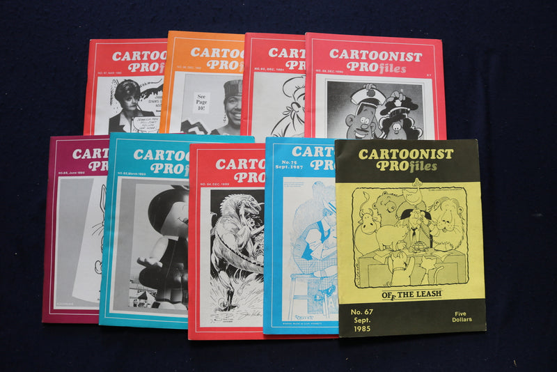 1985-1993 CARTOONIST PROFILES MAGAZINE - LOT OF 9 - O 3596