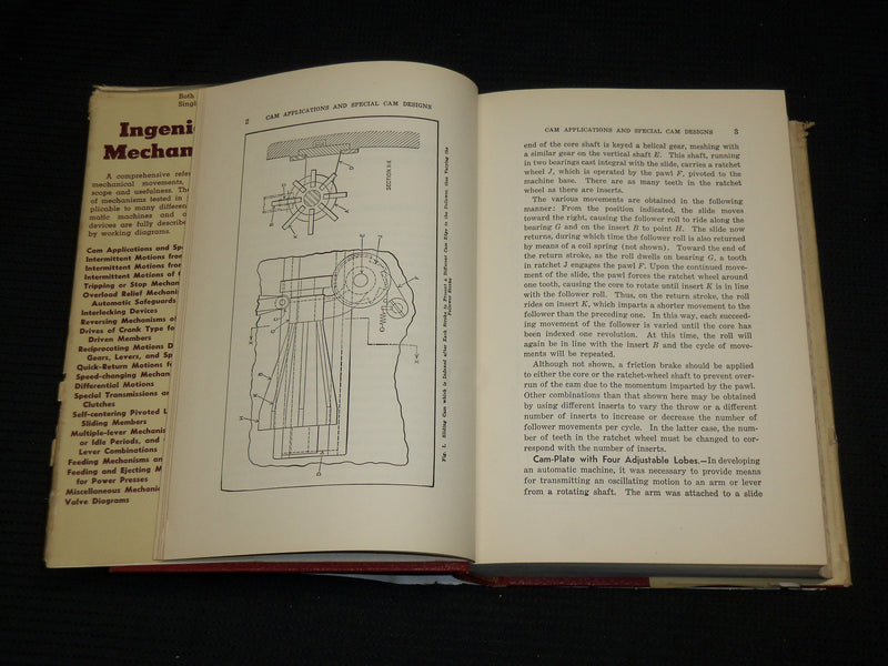 1948 INGENIOUS MECHANISMS FOR DEISGNERS AND INVENTORS VOL. 2 BOOK - KD 7326