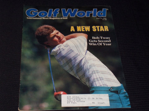 1986 JUNE 13 GOLF WORLD MAGAZINE - BOB TWAY FRONT COVER - E 5553A