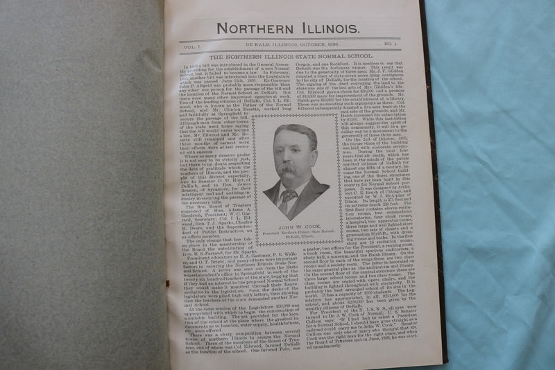 1899-1900 NORTHERN ILLINOIS STATE NORMAL SCHOOL - BOUND VOLUME #1 - KD 9649