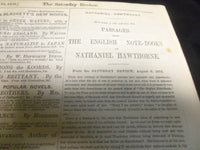 1870 SATURDAY REVIEW 2 BOUND VOLUMES - COMPLETE YR- PUBLISHED IN LONDON - R 1072