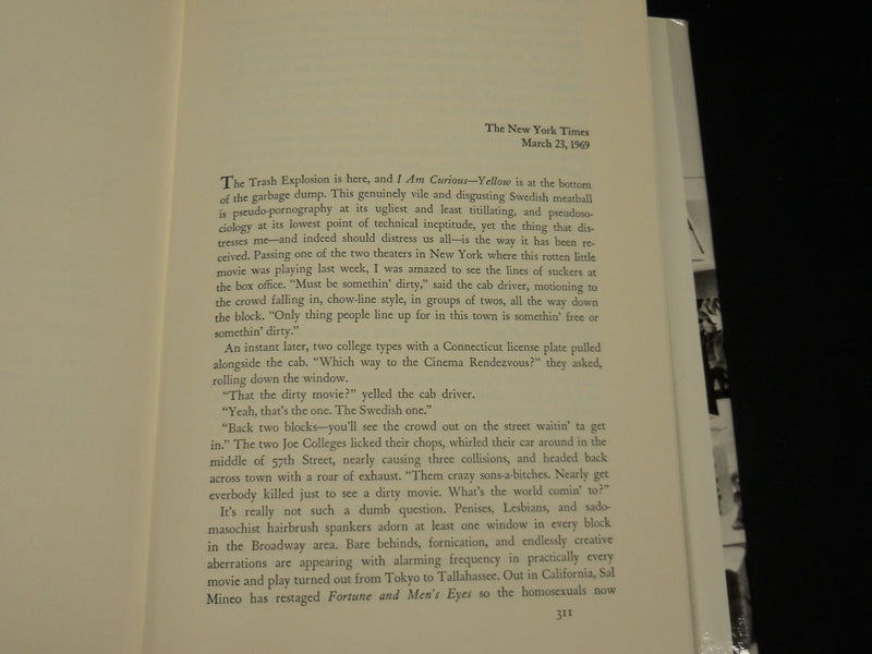1971 BIG SCREEN LITTLE SCREEN HARDCOVER BOOK INSCRIBED BY REX REED - D 454