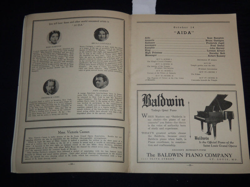 1939 ST. LOUIS GRAND OPERA ASSOCIATION PROGRAM - FALL SEASON - J 9047