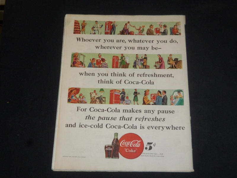 1948 MARCH 20 COLLIER'S MAGAZINE - COCA-COLA AD ON BACK COVER - SP 7847