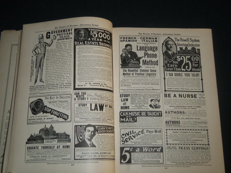 1905 SEPT THE AMERICAN MONTH REVIEW OF REVIEWS MAGAZINE - COCA-COLA - J 4859