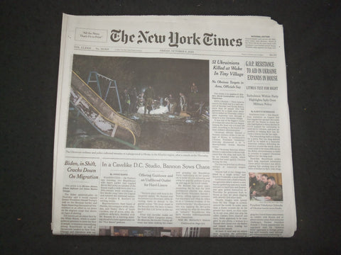 2023 OCTOBER 6 NEW YORK TIMES- GOP RESISTANCE TO AID IN UKRAINE EXPANDS IN HOUSE