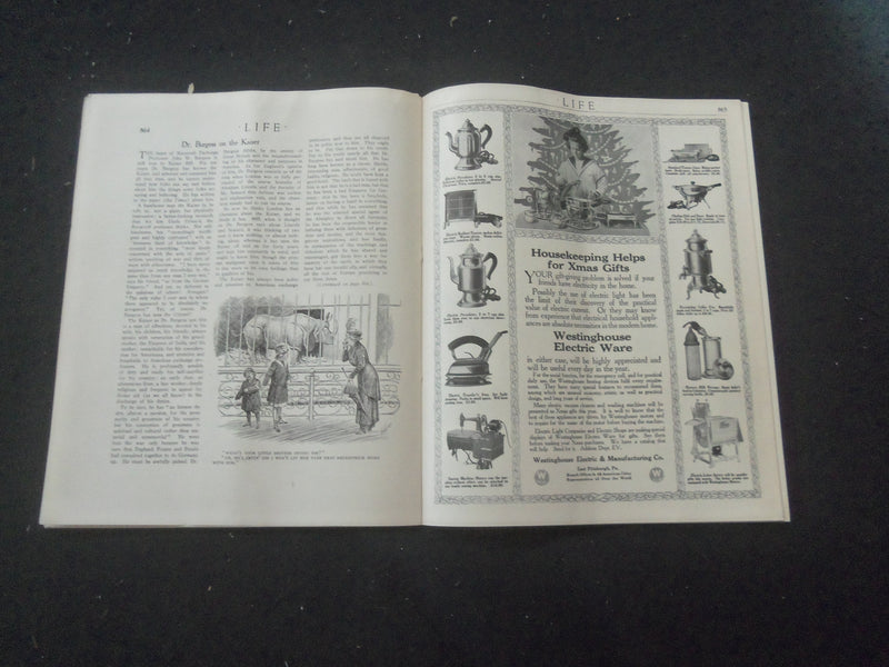 1914 NOVEMBER 12 LIFE MAGAZINE - INDIAN SUMMER - L 760G