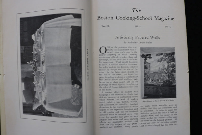 1905 APRIL THE BOSTON COOKING SCHOOL MAGAZINE - K 2921