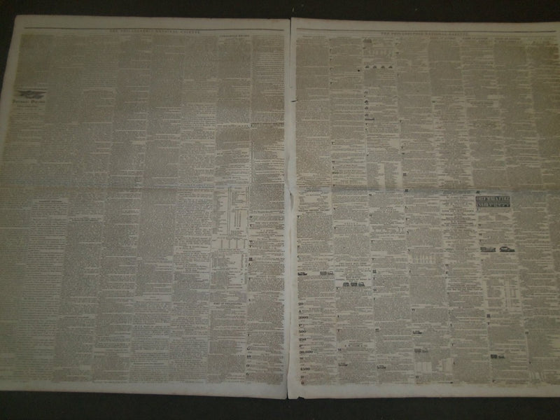 1841 NATIONAL GAZETTE LITERARY COMMERCIAL REGISTER NEWSPAPER LOT OF 19 - NP 1456