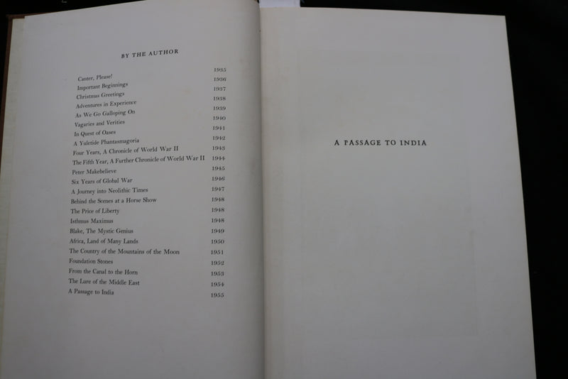 1955 A PASSAGE TO INDIA HARDCOVER BOOK BY ADRIAN VAN SINDEREN - KD 9465