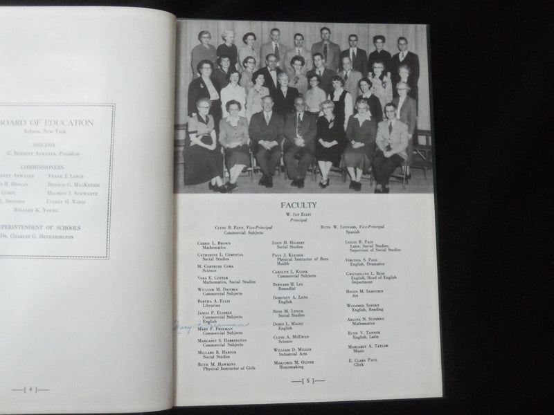 1954 THE MERCURY CENTRAL HIGH SCHOOL YEARBOOK - AUBURN, NEW YORK - YB 3195