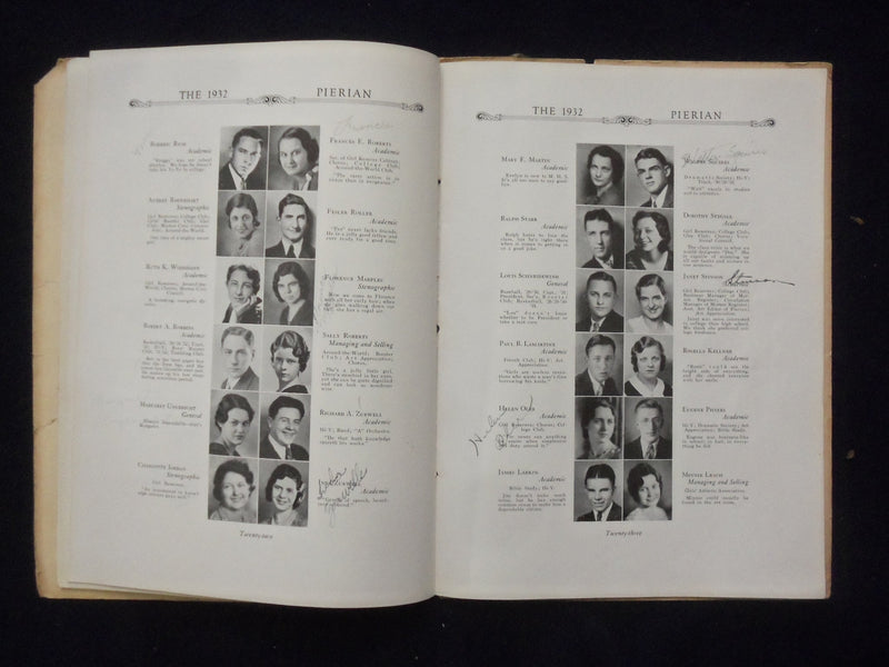1932 PIERIAN MORTON HIGH SCHOOL YEARBOOK - RICHMOND, INDIANA - YB 1926F