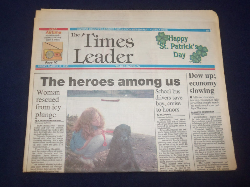1995 MARCH 17 WILKES-BARRE TIMES LEADER - SCHOOL BUS DRIVERS SAVE BOY - NP 8125