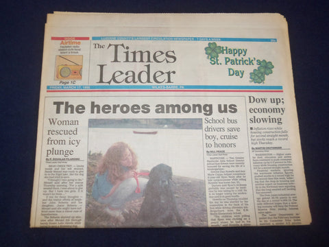 1995 MARCH 17 WILKES-BARRE TIMES LEADER - SCHOOL BUS DRIVERS SAVE BOY - NP 8125